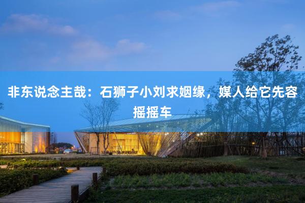 非东说念主哉：石狮子小刘求姻缘，媒人给它先容摇摇车