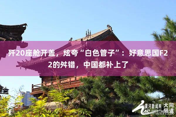歼20座舱开盖，炫夸“白色管子”：好意思国F22的舛错，中国都补上了